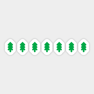 Green fir trees design Sticker